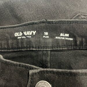 Plus size 18 ,  360 Stretch Old Navy  slim Jeans new without tag black